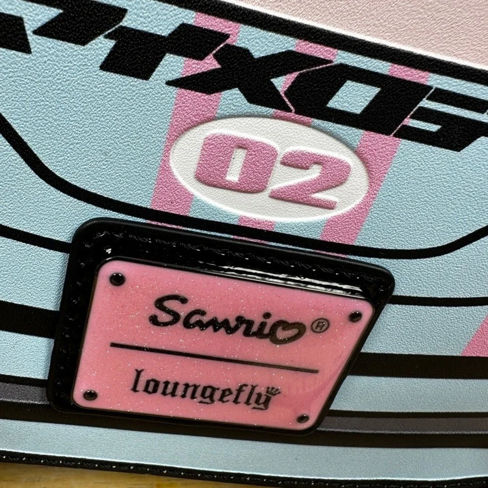 Loungefly Sanrio My Melody Tokyo Speed Mini Backpack‎ Iridescent Blue Race Car